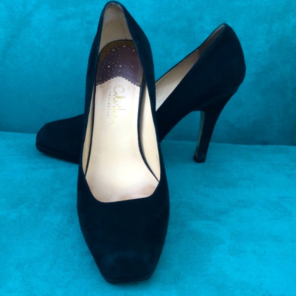 Cole Haan Black Suede High Heel Pumps
